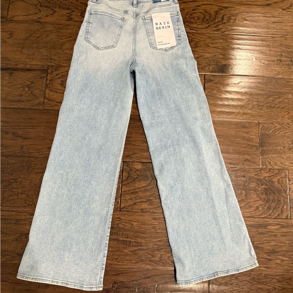 Daze Women's Light Blue Flare Jeans - Far Out - Picture 3 of 5